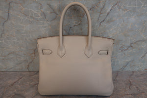 HERMES BIRKIN 30 Clemence leather Beton A刻印 Hand bag 600100181