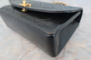 CHANEL Diana matelasse chain shoulder bag Lambskin Black/Gold hadware Shoulder bag 600040117