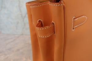 HERMES／エルメス バーキン35 ボックスカーフ ナチュラル 〇Z刻印 ハンドバッグ 700090152