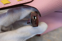 Load image into Gallery viewer, HERMES PICOTIN LOCK MM Tressage Epsom leather Mauve sylvestre/Rouge H/Jaune de naples D Engraving Hand bag 700100211
