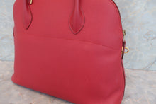 将图片加载到图库查看器，HERMES BOLIDE 35  Graine Couchevel leather Rouge vif 〇X刻印 Shoulder bag 600080129
