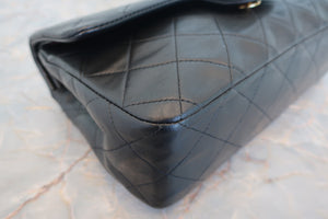 CHANEL/シャネル マトラッセWフラップWチェーンショルダーバッグ ラムスキン ブラック/ゴールド金具 ショルダーバッグ 700080083