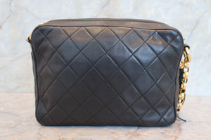CHANEL/シャネル マトラッセフリンジチェーンショルダーバッグ ラムスキン ブラック/ゴールド金具 ショルダーバッグ 700070077