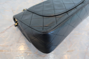 CHANEL/シャネル マトラッセWフラップWチェーンショルダーバッグ ラムスキン ブラック/ゴールド金具 ショルダーバッグ 700080083