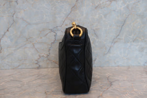 CHANEL/シャネル マトラッセフリンジチェーンショルダーバッグ ラムスキン ブラック/ゴールド金具 ショルダーバッグ 700070077