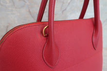 将图片加载到图库查看器，HERMES BOLIDE 35  Graine Couchevel leather Rouge vif 〇X刻印 Shoulder bag 600080129
