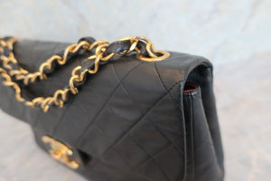CHANEL Big Matelasse Single flap Chain shoulder bag Lambskin Black/Gold hadware Shoulder bag 600040116