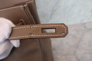 HERMES／エルメス バーキン35 トリヨンクレマンス エトゥープ □I刻印 ハンドバッグ 700090179
