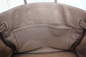 HERMES／エルメス バーキン35 トリヨンクレマンス エトゥープ □I刻印 ハンドバッグ 700090179