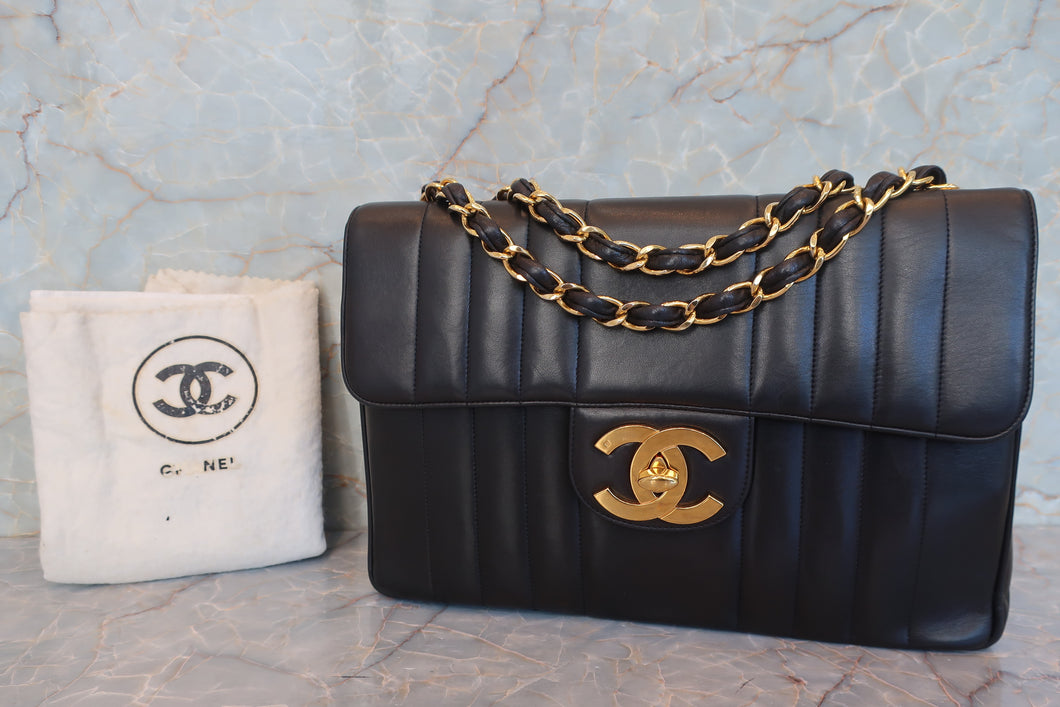 CHANEL/シャネル マドモアゼルチェーンショルダーバッグ ラムスキン ブラック/ゴールド金具 ショルダーバッグ 700080084