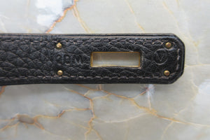 HERMES／エルメス バーキン40 フィヨルド ブラック 〇V刻印 ハンドバッグ 700060080