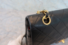 画像をギャラリービューアに読み込む, CHANEL/シャネル マトラッセＷフラップＷチェーンショルダーバッグ ラムスキン ブラック/ゴールド金具 ショルダーバッグ 800050093
