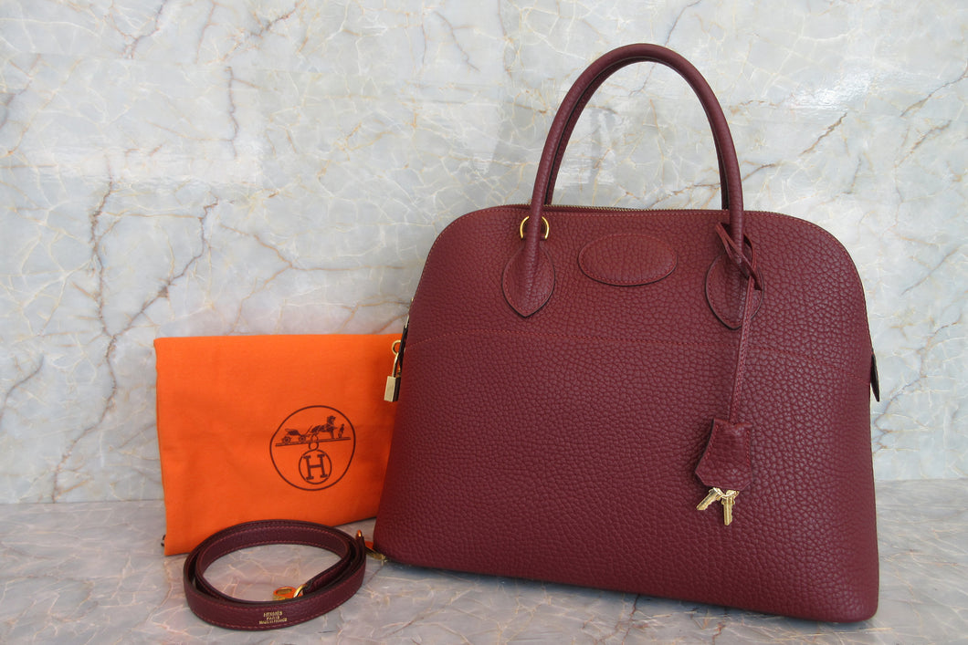 HERMES／エルメス ボリード35 フィヨルド ルージュアッシュ □H刻印 ショルダーバッグ 700060144