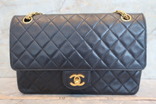 画像をギャラリービューアに読み込む, CHANEL/シャネル マトラッセWフラップWチェーンショルダーバッグ ラムスキン ネイビー/ゴールド金具 ショルダーバッグ 700070085
