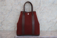 将图片加载到图库查看器，HERMES GARDEN FILE PM Toile officier/leather Brown/Navy □I刻印 Shoulder bag 600100189
