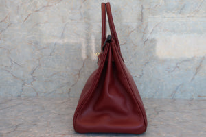 HERMES BIRKIN 35 Graine Couchevel leather Rouge H □C刻印 Hand bag 600050064