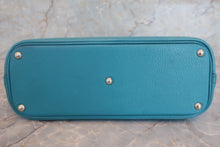 将图片加载到图库查看器，HERMES／BOLIDE 27 Chevre myzore goatskim Turquoise blue □I刻印 Shoulder bag 600080139
