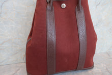 将图片加载到图库查看器，HERMES GARDEN FILE PM Toile officier/leather Brown/Navy □I刻印 Shoulder bag 600100189
