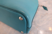 将图片加载到图库查看器，HERMES／BOLIDE 27 Chevre myzore goatskim Turquoise blue □I刻印 Shoulder bag 600080139
