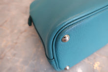 将图片加载到图库查看器，HERMES／BOLIDE 27 Chevre myzore goatskim Turquoise blue □I刻印 Shoulder bag 600080139
