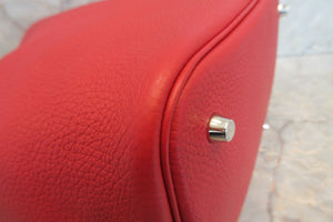 HERMES／エルメス ピコタンロックＭＭ トリヨンクレマンス ルージュカザック C刻印 ハンドバッグ 700040038