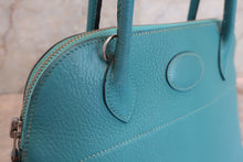 将图片加载到图库查看器，HERMES／BOLIDE 27 Chevre myzore goatskim Turquoise blue □I刻印 Shoulder bag 600080139
