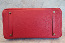Load image into Gallery viewer, HERMES BIRKIN 35 Ardennes leather Rouge vif 〇Y Engraving Hand bag 700100223
