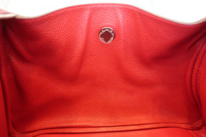 HERMES／エルメス リンディ34 トリヨンクレマンス ルージュカザック □Q刻印 ショルダーバッグ 700090167