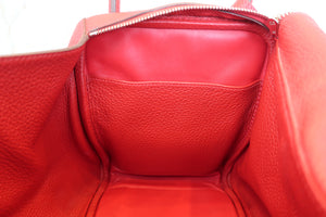 HERMES／エルメス リンディ34 トリヨンクレマンス ルージュカザック □Q刻印 ショルダーバッグ 700090167