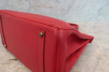 Load image into Gallery viewer, HERMES BIRKIN 35 Ardennes leather Rouge vif 〇Y Engraving Hand bag 700100223
