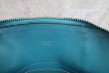 Load image into Gallery viewer, HERMES／BOLIDE 27 Chevre myzore goatskim Turquoise blue □I Engraving Shoulder bag 600080139
