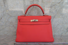 将图片加载到图库查看器，HERMES KELLY 32 Clemence leather Rose jaipur □R刻印 Shoulder bag 700060125
