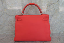 将图片加载到图库查看器，HERMES KELLY 32 Clemence leather Rose jaipur □R刻印 Shoulder bag 700060125
