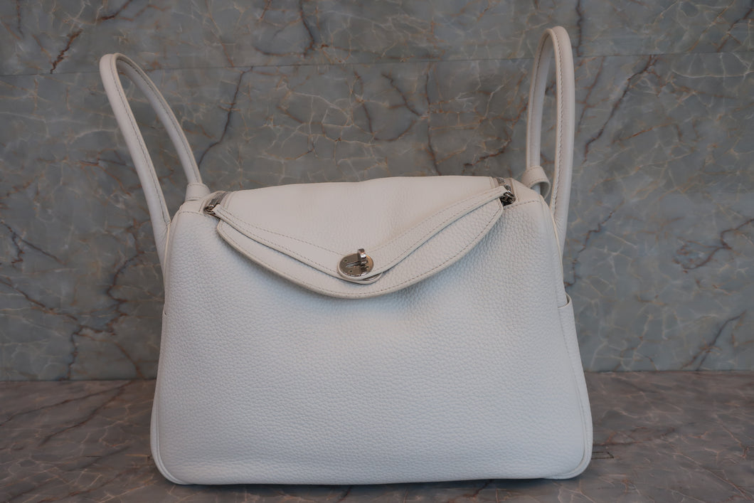 HERMES LINDY 34 Clemence leather White □O刻印 Shoulder bag 600080104