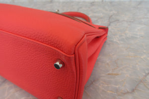 HERMES KELLY 32 Clemence leather Rose jaipur □R刻印 Shoulder bag 700060125