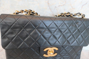 CHANEL Big Matelasse single flap chain shoulder bag Lambskin Black/Gold hadware Shoulder bag 600070070