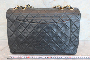 CHANEL Big Matelasse single flap chain shoulder bag Lambskin Black/Gold hadware Shoulder bag 600070070