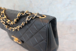 CHANEL Big Matelasse single flap chain shoulder bag Lambskin Black/Gold hadware Shoulder bag 600070070