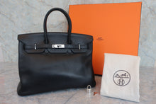 画像をギャラリービューアに読み込む, HERMES／エルメス バーキン35 トリヨンクレマンス ブラック □I刻印 ハンドバッグ 800060052
