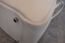 将图片加载到图库查看器，HERMES LINDY 34 Clemence leather White □O刻印 Shoulder bag 600080104
