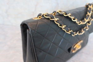 CHANEL Big Matelasse single flap chain shoulder bag Lambskin Black/Gold hadware Shoulder bag 600070070