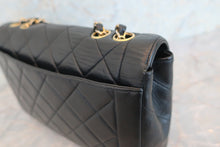 将图片加载到图库查看器，CHANEL/香奈儿 CF 单盖 链条包 羊皮 Black/Navy/Gold hadware(黑色/藏蓝色/金色金属) 肩背包 600040134
