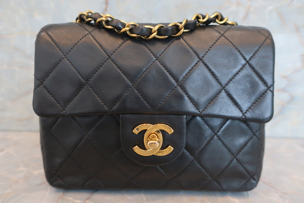 CHANEL/シャネル ミニマトラッセチェーンショルダーバッグ ラムスキン ブラック/ゴールド金具 ショルダーバッグ 600090192