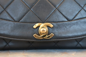 CHANEL/シャネル ダイアナマトラッセチェーンショルダーバッグ ラムスキン ブラック/ゴールド金具 ショルダーバッグ 700070068