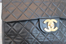 Load image into Gallery viewer, CHANEL Big Matelasse single flap chain shoulder bag Lambskin Black/Gold hadware Shoulder bag 600070070
