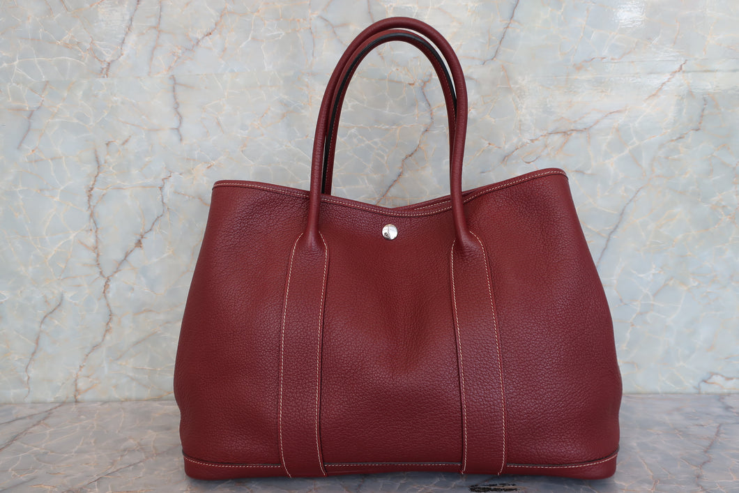 HERMES／エルメス ガーデンパーティPM ネゴンダ ルージュアッシュ □K刻印 トートバッグ 700090146