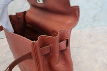 将图片加载到图库查看器，HERMES KELLY 32 Clemence leather Sienne □M刻印 Hand bag 700100177
