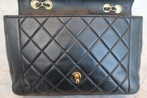 CHANEL Matelasse single flap chain shoulder bag Lambskin Black/Navy/Gold hadware Shoulder bag 600040134