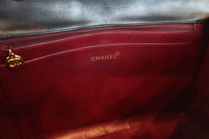 CHANEL/シャネル デカマトラッセシングルフラップチェーンショルダーバッグ ラムスキン ブラック/ゴールド金具 ショルダーバッグ 600070070