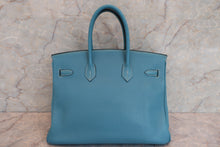 将图片加载到图库查看器，HERMES BIRKIN 35 Togo leather Blue jean □J刻印 Hand bag 600080097
